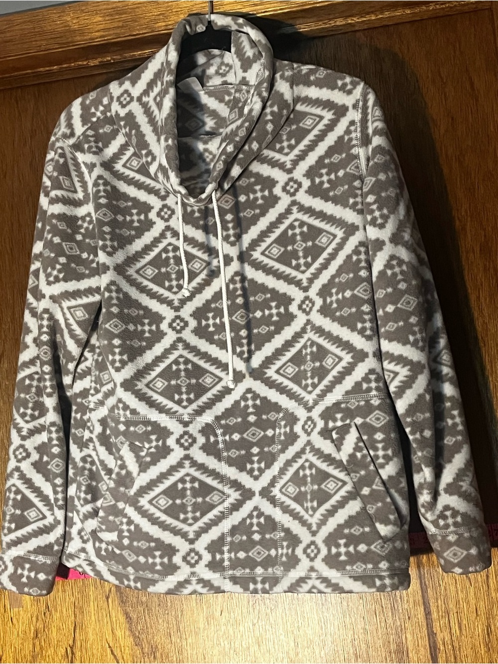 Jockey Gray & White Aztec Pullover Hoodie